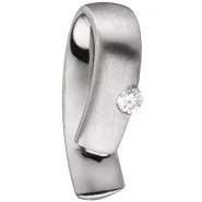 JOBO Anh�nger 950 Platin teil matt 1 Diamant Brillant 0,06ct. Platinanh�nger