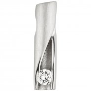 JOBO Anh�nger 950 Platin teil matt 1 Diamant Brillant 0,11ct. Platinanh�nger