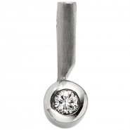 JOBO Anh�nger 950 Platin teil matt 1 Diamant Brillant 0,16ct. Platinanh�nger