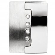 JOBO Anh�nger 950 Platin teil matt 4 Diamanten Brillanten 0,03ct.