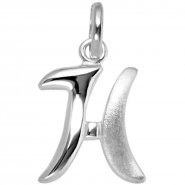 JOBO Anh�nger Buchstabe H 925 Sterling Silber matt Buchstabenanh�nger