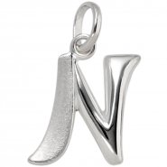JOBO Anh�nger Buchstabe N 925 Sterling Silber matt Buchstabenanh�nger