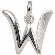 JOBO Anh�nger Buchstabe W 925 Sterling Silber matt Buchstabenanh�nger