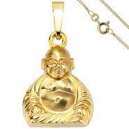 JOBO Anh�nger Buddha 333 Gold Gelbgold mit Kette 45 cm