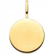 JOBO Anh�nger Gravur Gravurplatte rund 925 Sterling Silber gold vergoldet
