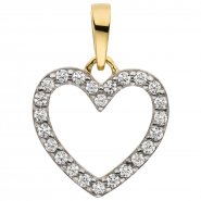 JOBO Herzanh�nger Gold mit Zirkonia