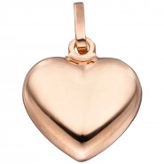 JOBO Anh�nger Herz 925 Silber rotgold vergoldet Herzanh�nger