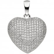 JOBO Anh�nger Herz 925 Sterling Silber mit Zirkonia Herzanh�nger Silberanh�nger