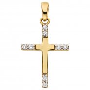 JOBO Anh�nger Kreuz 333 Gold mit Zirkonia