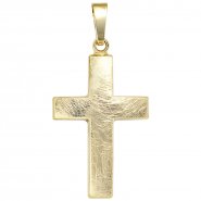 JOBO Anh�nger Kreuz 333 Gold Gelbgold eismatt Kreuzanh�nger Goldkreuz