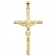 JOBO Anh�nger Kreuz 585 Gold Gelbgold Kreuzanh�nger Goldkreuz mit Jesus