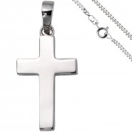 JOBO Anh�nger Kreuz 925 Silber Kreuzanh�nger Silberkreuz mit Kette 60 cm
