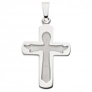 JOBO Kreuzanh�nger 925 Silber, mattiert