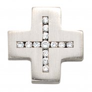 JOBO Anh�nger Kreuz 950 Platin matt 13 Diamanten Brillanten Kreuzanh�nger Platinkreuz