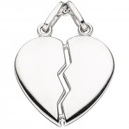 JOBO Anh�nger Partneranh�nger geteiltes Herz 2-teilig 925 Sterling Silber