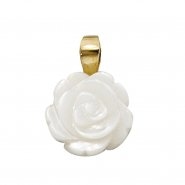 JOBO Anh�nger Rose 333 Gold Gelbgold Perlmutt Perlmuttanh�nger Perlmuttrose