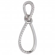 JOBO Anh�nger Schleife Silber mit Zirkonia