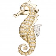 JOBO Anh�nger Seepferdchen 585 Gelbgold 73 Diamanten Brillanten Goldanh�nger
