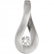 JOBO Anh�nger Tropfen 950 Platin matt 1 Diamant Brillant 0,09ct. Platinanh�nger