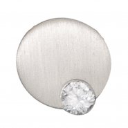 JOBO Anh�nger rund 950 Platin matt 1 Diamant Brillant 0,16ct. Platinanh�nger