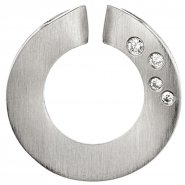 JOBO Anh�nger rund 950 Platin matt 4 Diamanten Brillanten 0,06ct. Platinanh�nger