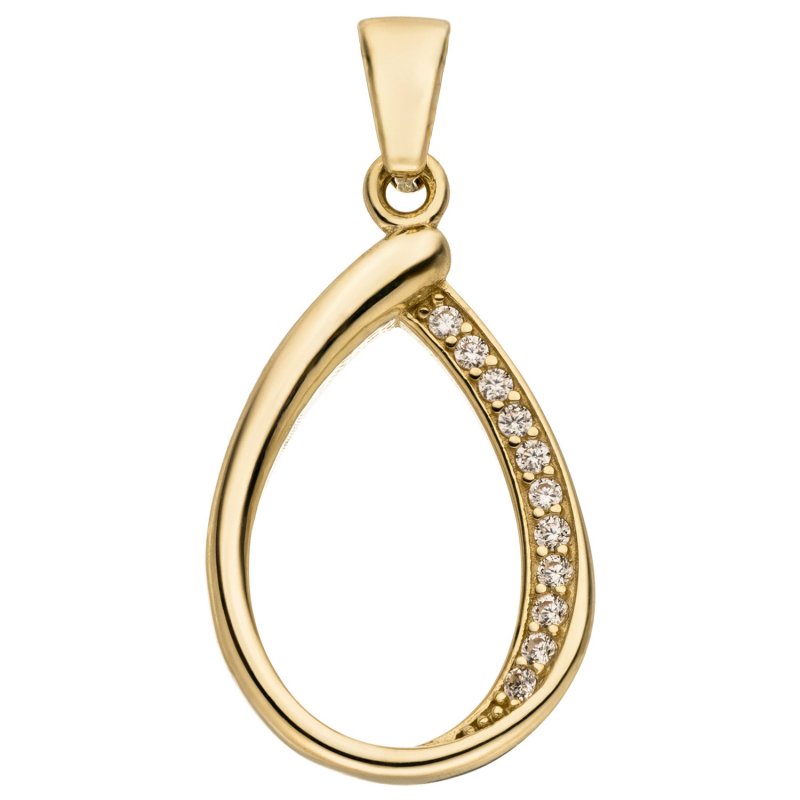 JOBO Anh�nger 333 Gold Gelbgold 11 Zirkonia Goldanh�nger