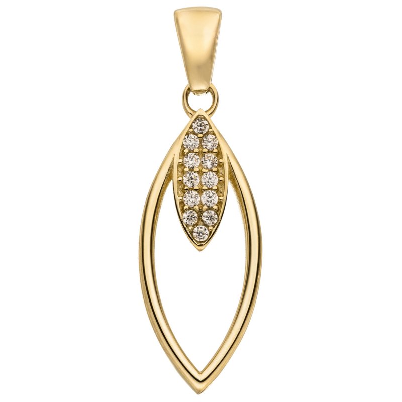 JOBO Anh�nger 333 Gold Gelbgold 12 Zirkonia Goldanh�nger