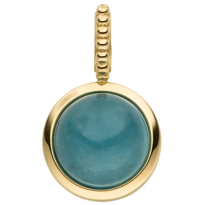 JOBO Anh�nger 375 Gold Gelbgold 1 Chalcedon blau
