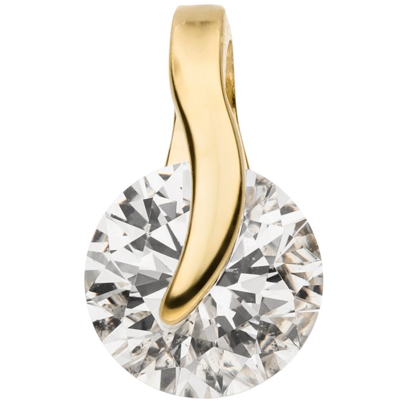 JOBO Anh�nger 375 Gold Gelbgold 1 Zirkonia
