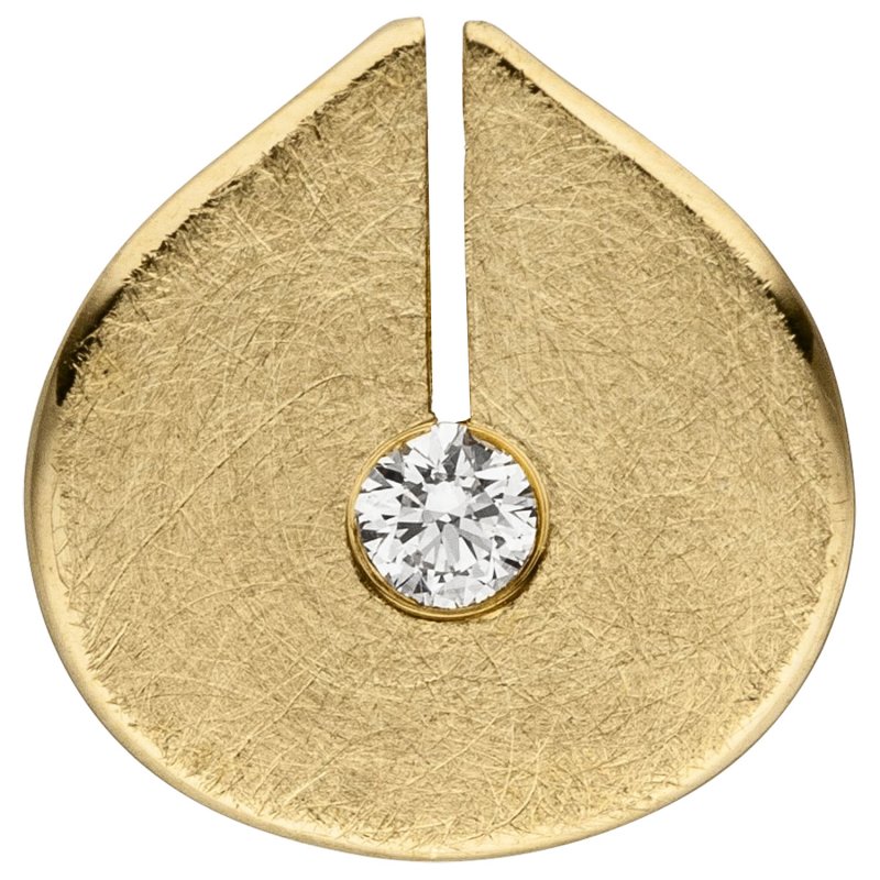 JOBO Anh�nger 585 Gold Gelbgold eismatt 1 Diamant Brillant Diamantanh�nger