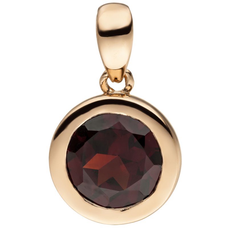 JOBO Anh�nger 585 Gold Rotgold 1 Granat rot Granatanh�nger