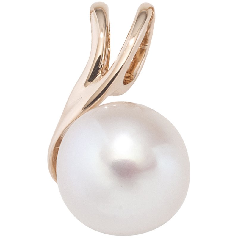 JOBO Anh�nger 585 Gold Rotgold 1 S��wasser-Perle Goldanh�nger Perlenanh�nger