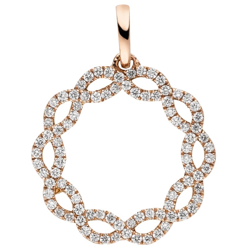 JOBO Anh�nger 585 Gold Rotgold 90 Diamanten Brillanten 0,41ct.