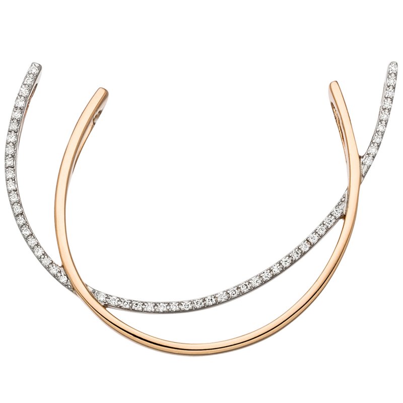 JOBO Anh�nger 585 Gold Rotgold bicolor 52 Diamanten Brillanten Diamantanh�nger