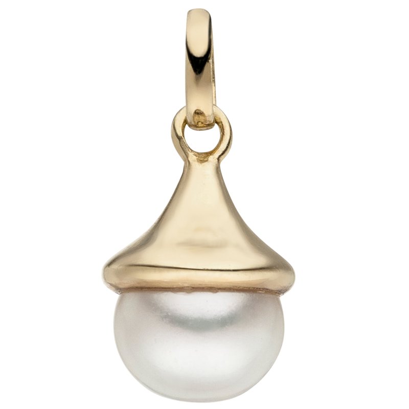 JOBO Anh�nger 925 Silber gold vergoldet 1 S��wasser Perle Perlenanh�nger