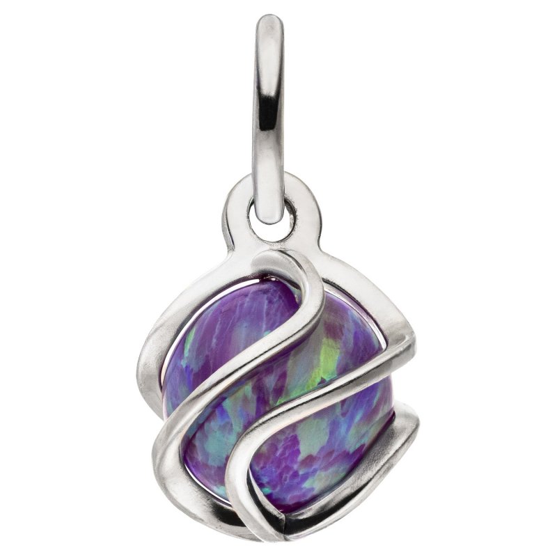 JOBO Anh�nger 925 Sterling Silber 1 Opal blau