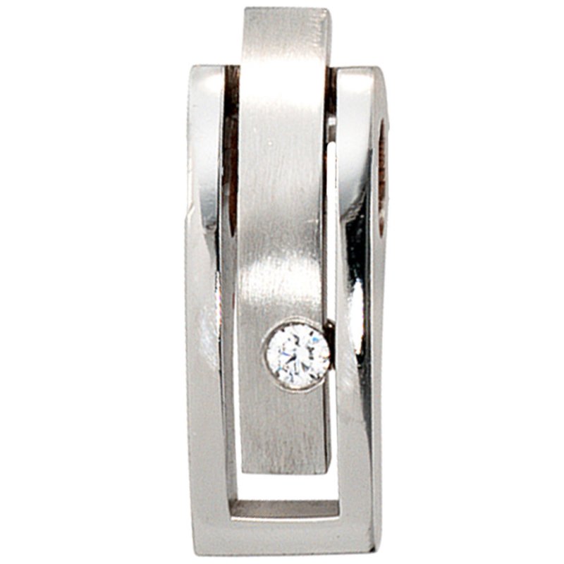 JOBO Anh�nger 950 Platin matt 1 Diamant Brillant 0,10ct. Platinanh�nger