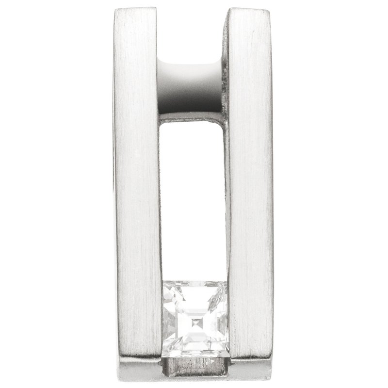 JOBO Anh�nger 950 Platin matt 1 Diamant Caree-Schliff 0,15 ct.