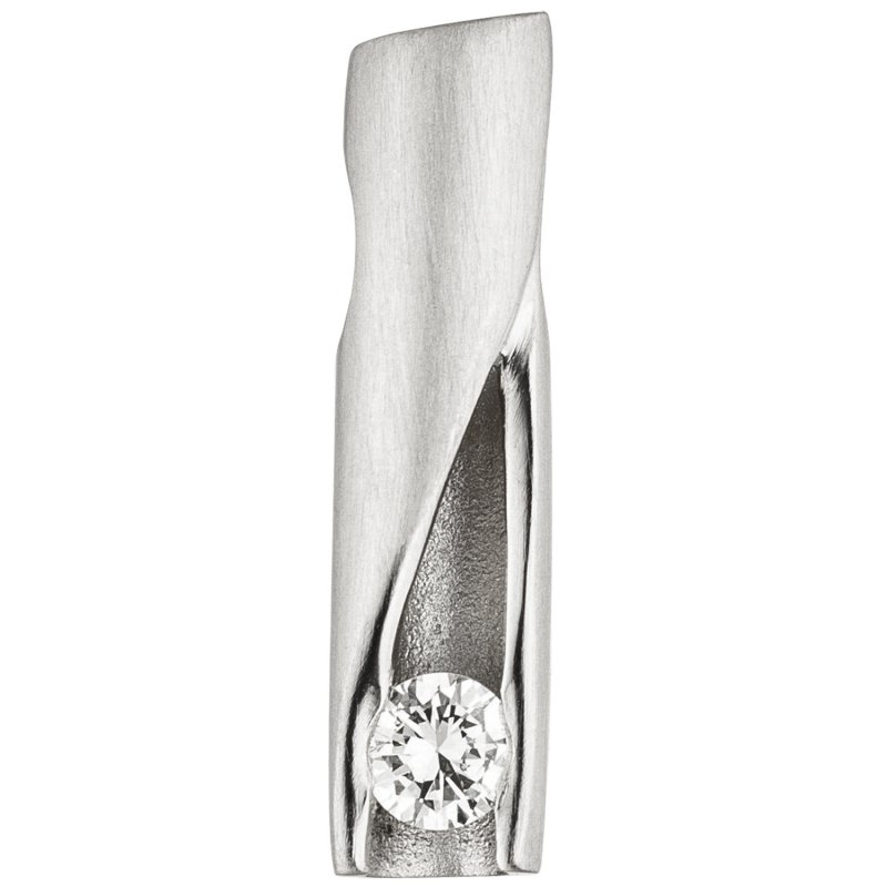 JOBO Anh�nger 950 Platin teil matt 1 Diamant Brillant 0,11ct. Platinanh�nger