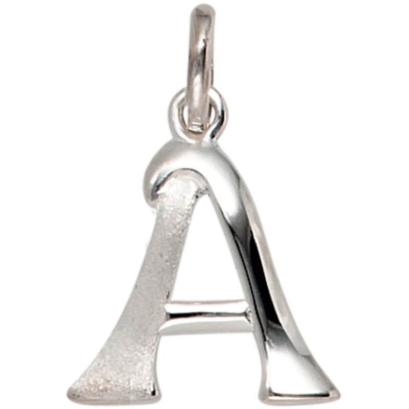 JOBO Anh�nger Buchstabe A 925 Sterling Silber matt Buchstabenanh�nger