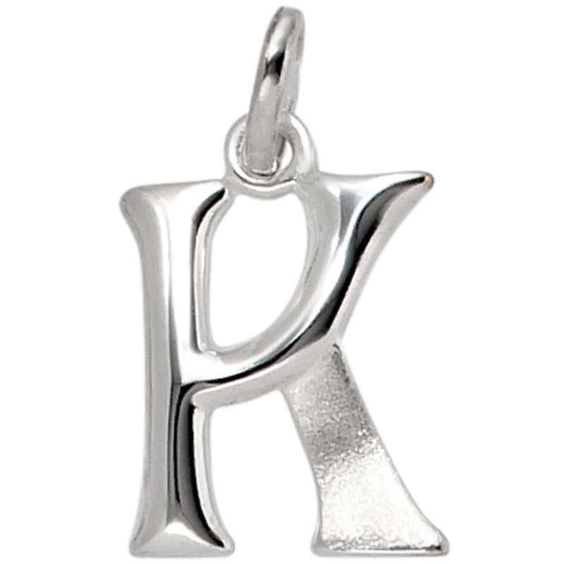 JOBO Anh�nger Buchstabe K 925 Sterling Silber matt Buchstabenanh�nger