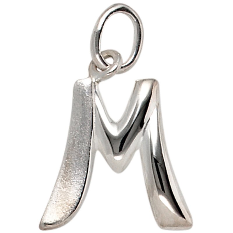 JOBO Anh�nger Buchstabe M 925 Sterling Silber matt Buchstabenanh�nger