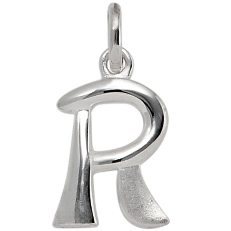 JOBO Anh�nger Buchstabe R 925 Sterling Silber matt Buchstabenanh�nger