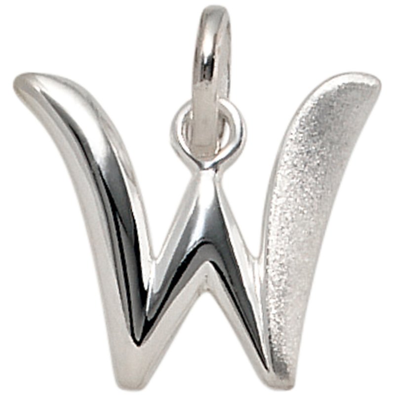 JOBO Anh�nger Buchstabe W 925 Sterling Silber matt Buchstabenanh�nger