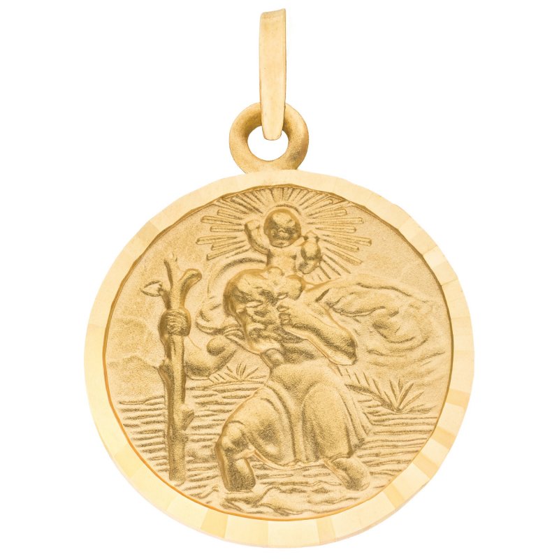 JOBO Anh�nger Christophorus 333 Gold Gelbgold mattiert