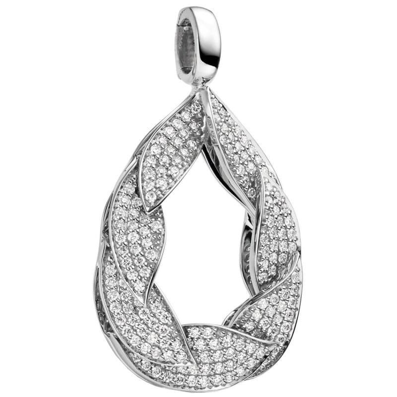 JOBO Anh�nger Einh�nger Tropfen 585 Gold Wei�gold 175 Diamanten Brillanten 0,65ct.
