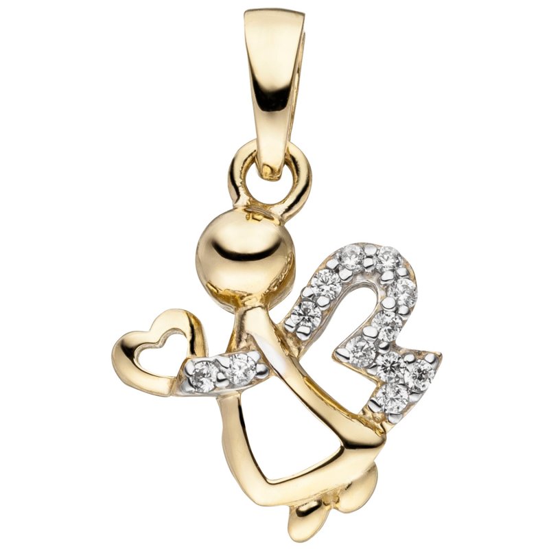 JOBO Anh�nger Engel 333 Gold Gelbgold 12 Zirkonia