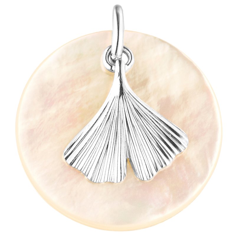 JOBO Anh�nger Ginkgo 925 Sterling Silber mit Perlmutt