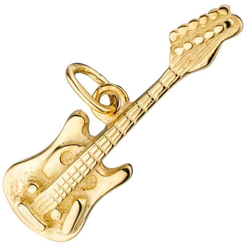 JOBO Anh�nger Gitarre 925 Sterling Silber gold vergoldet