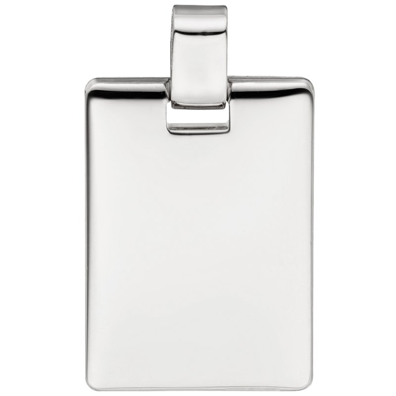 JOBO Anh�nger Gravur Gravurplatte eckig 925 Sterling Silber massiv Silberanh�nger